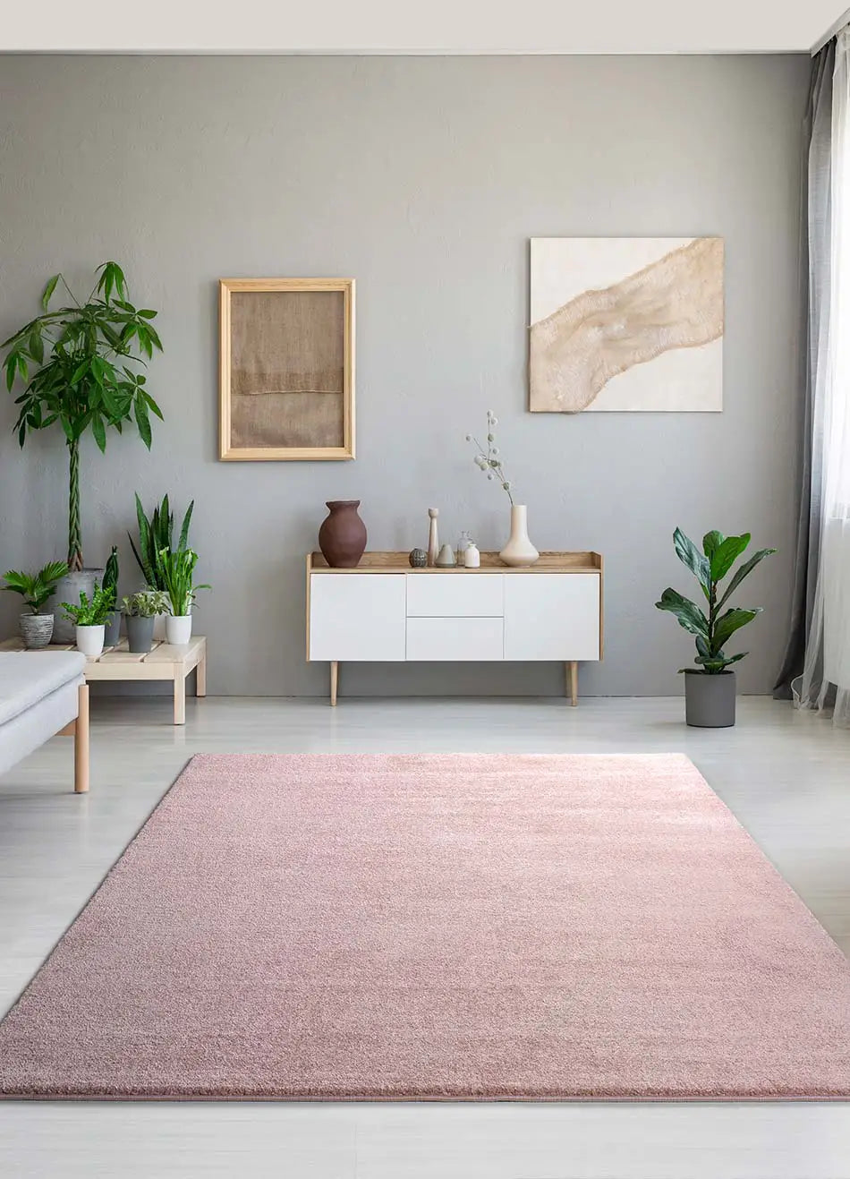 Alfombra a medida Montana Liso Rosa Ambiente | Atticgo