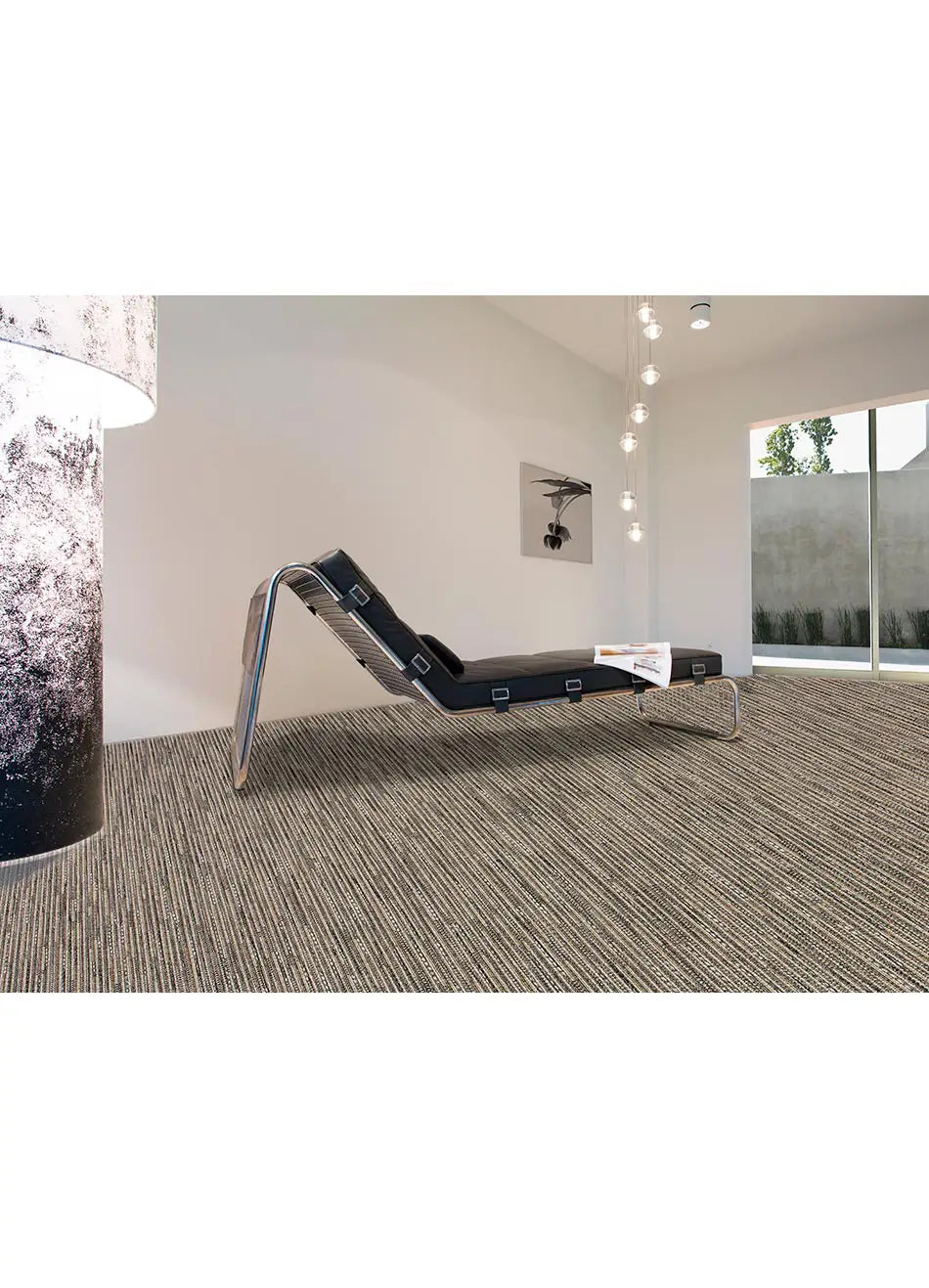 Alfombra a medida de exterior Natura 4001 Gris en salón | Atticgo