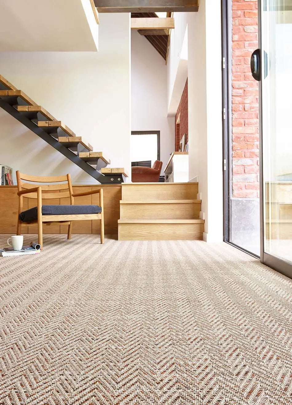 Alfombra a medida de exterior Natura 4027 Beige-Naranja ambiente | Atticgo