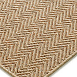 Alfombra a medida de exterior Natura 4027 Beige-Naranja esquina | Atticgo