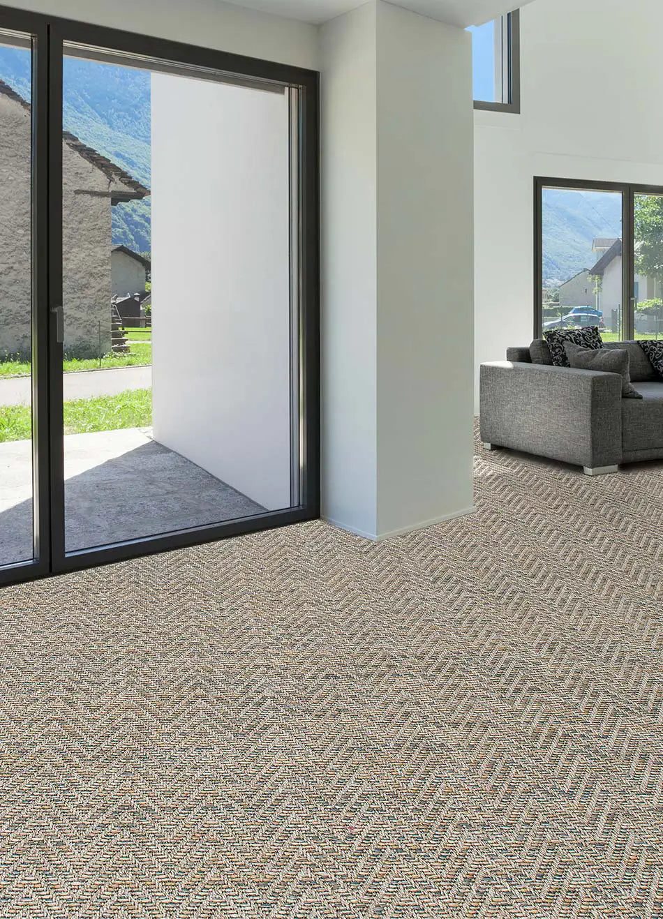 Alfombra a medida de exterior Natura 4027 Gris claro ambiente  | Atticgo