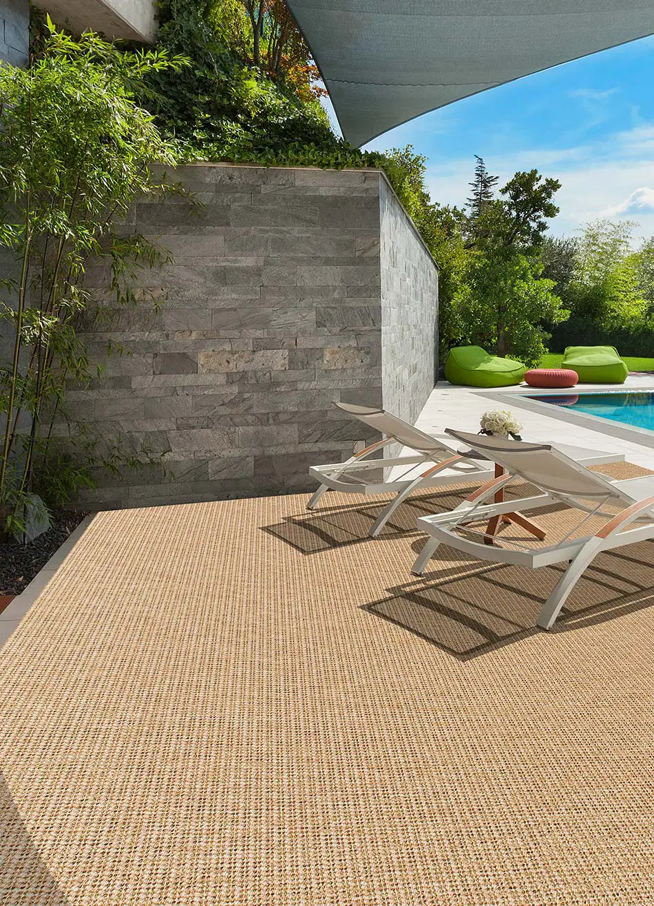 Alfombra a medida de exterior Natura 4501 Beige ambiente | Atticgo