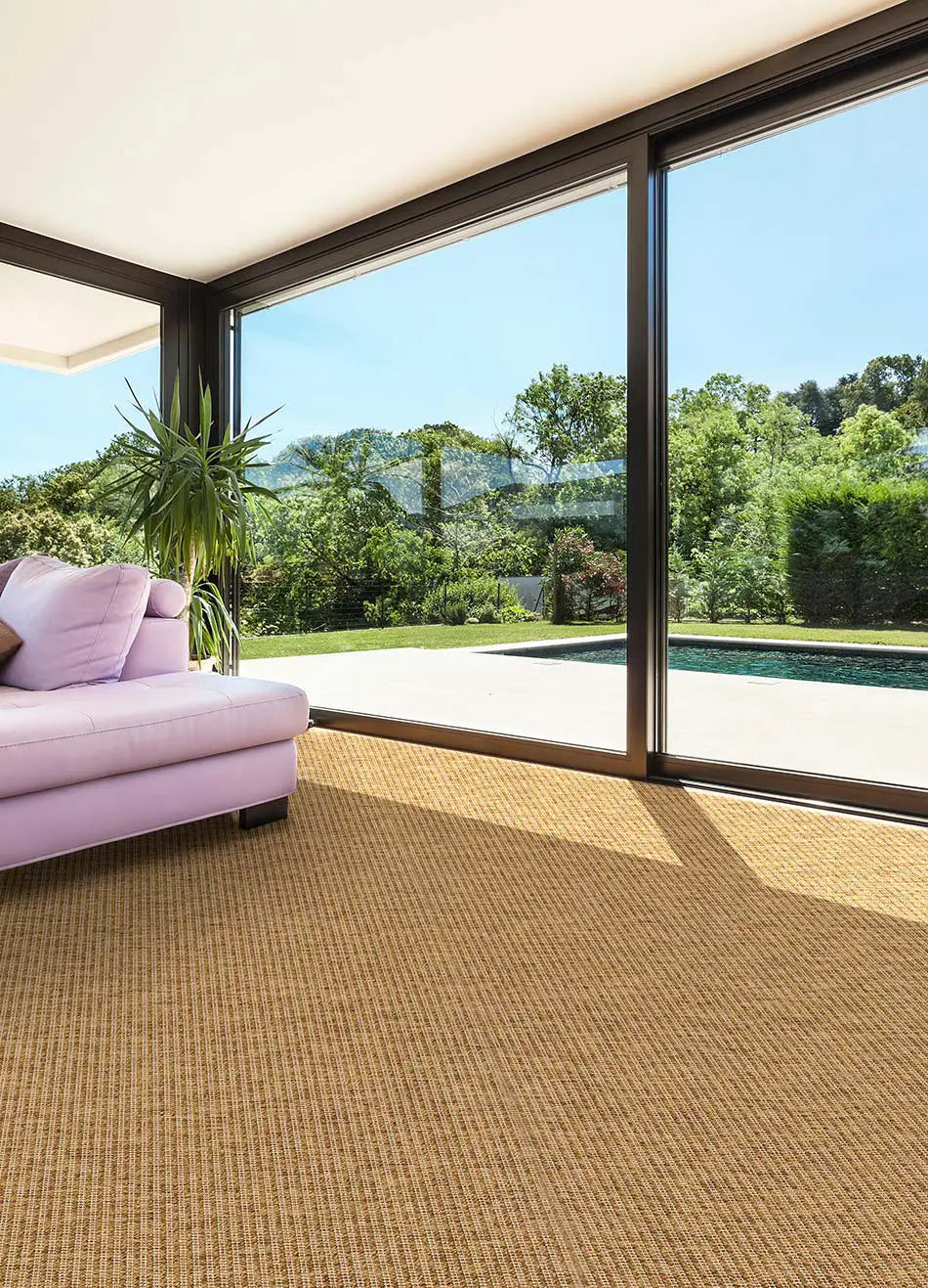 Alfombra a medida de exterior Natura 4501 Marrón ambiente | Atticgo