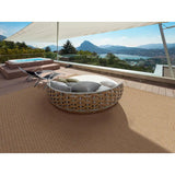 Alfombra a medida de exterior Natura 4508 Beige en terraza | Atticgo