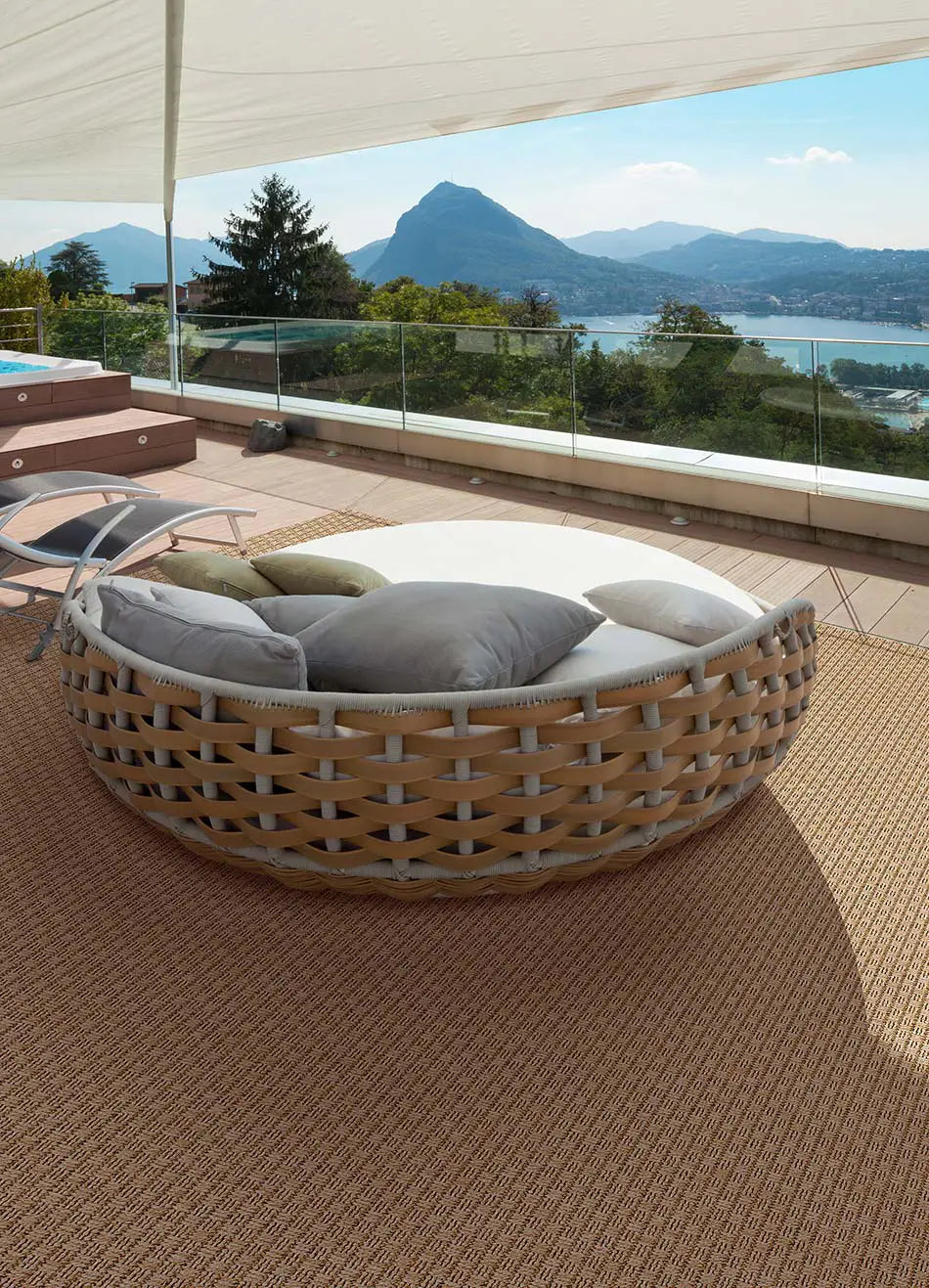 Alfombra a medida de exterior Natura 4508 Beige ambiente | Atticgo