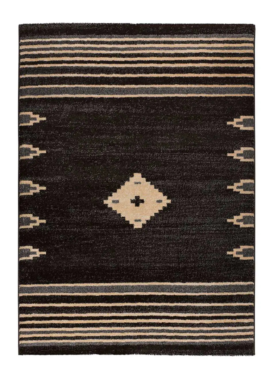 Alfombra inspiración kilim New York 12350 Antracita