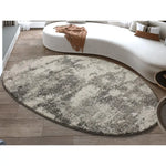 Alfombra abstracta con forma Niamey 642 Sh Gris Ambiente Salón Atticgo