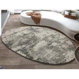 Alfombra abstracta con forma Niamey 642 Sh Gris Ambiente Salón Atticgo