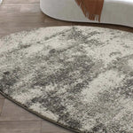 Alfombra abstracta con forma Niamey 642 Sh Gris Salón Atticgo