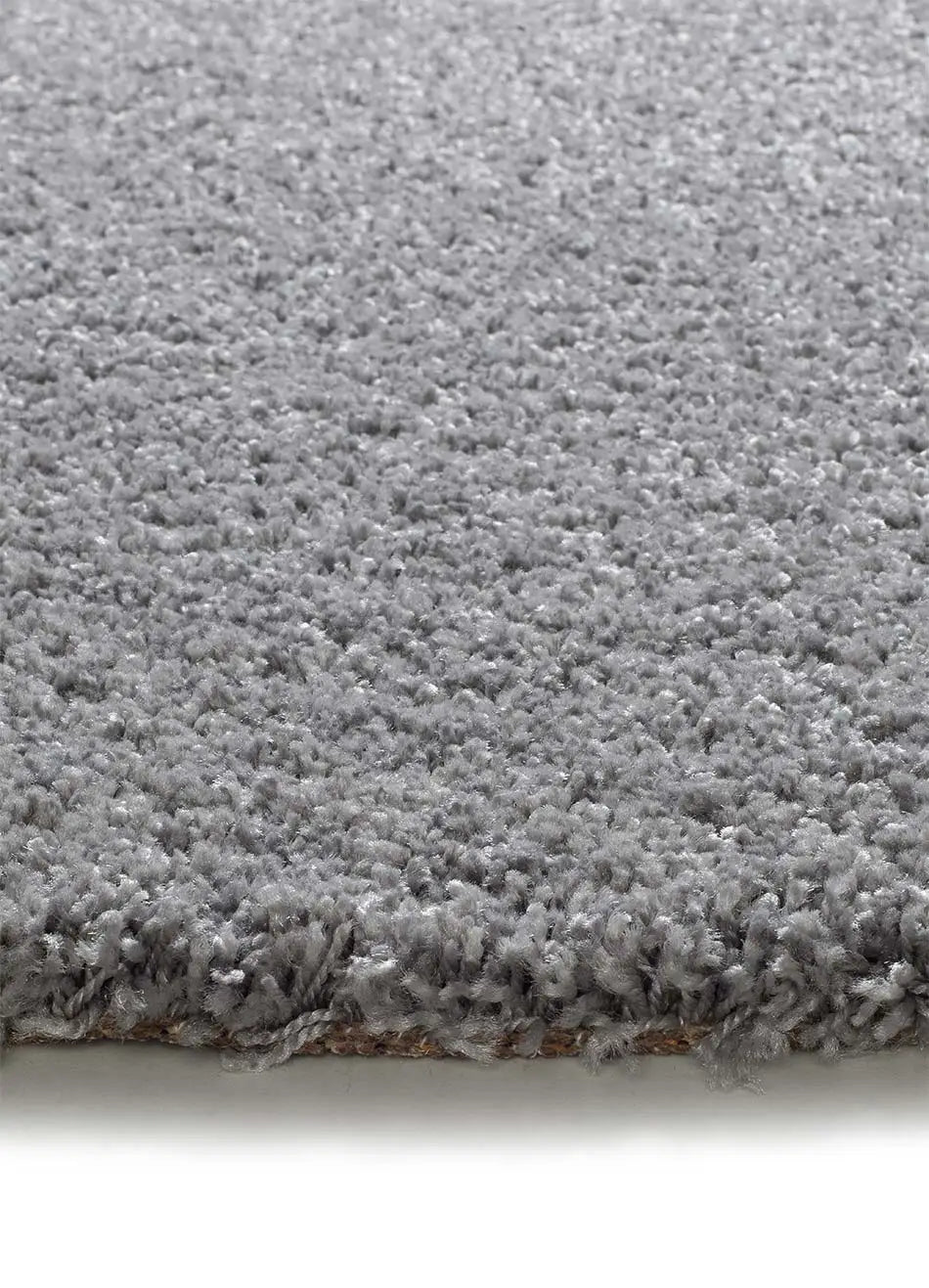 Atticgo Alfombra redonda Shaggy liso Norge 8507 Plata detalle