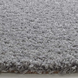 Atticgo Alfombra redonda Shaggy liso Norge 8507 Plata detalle