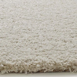 Atticgo Alfombra redonda Shaggy liso Norge 8507 Blanco detalle