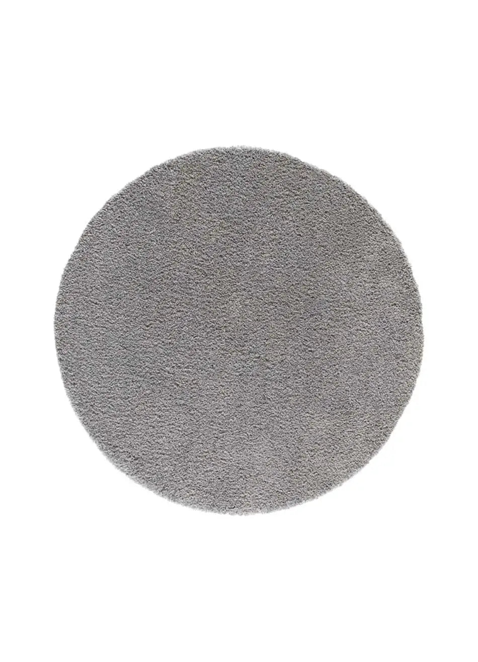 Atticgo Alfombra redonda Shaggy liso Norge 8507 Plata