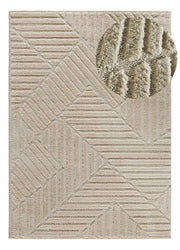 Atticgo Alfombra estilo escandinavo con relieve Numa 8517 Beige lupa