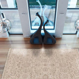 Alfombra vintage con flecos salón Ona 52081 Beige Atticgo