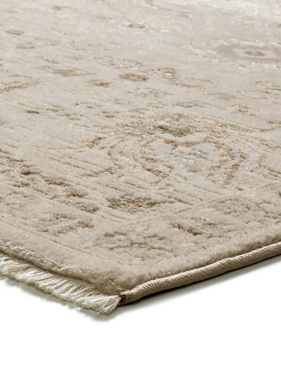 Alfombra vintage con flecos esquina Ona 52081 Beige Atticgo