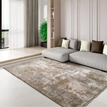Alfombra abstracta con flecos salón Ona 52093 Verde Atticgo