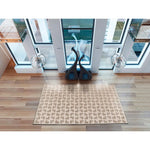 Alfombra geométrica con flecos para salón Ona 52094 Beige Atticgo