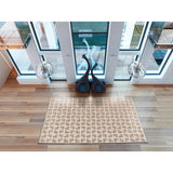 Alfombra geométrica con flecos para salón Ona 52094 Beige Atticgo