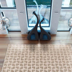 Alfombra geométrica con flecos salón Ona 52094 Beige Atticgo