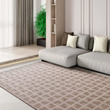 Alfombra geométrica con flecos salón Ona 52094 Beige Atticgo