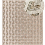 Alfombra geométrica con flecos Ona 52094 Beige Atticgo