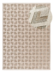 Alfombra geométrica con flecos Ona 52094 Beige Atticgo