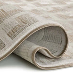 Alfombra geométrica con flecos doblada Ona 52094 Beige Atticgo