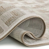 Alfombra geométrica con flecos doblada Ona 52094 Beige Atticgo