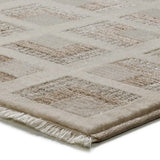 Alfombra geométrica con flecos esquina Ona 52094 Beige Atticgo