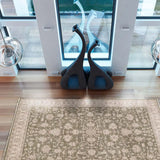 Alfombra vintage con flecos salón Ona 52095 Verde Atticgo