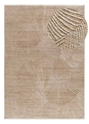 Alfombra geométrica con flecos Ona 52100 Beige Atticgo Alfombras