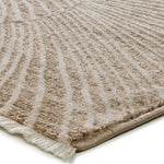 Alfombra geométrica con flecos esquina Ona 52100 Beige
