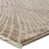 Alfombra geométrica con flecos esquina Ona 52100 Beige