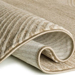 Alfombra geométrica con flecos doblada Ona 52100 Beige Atticgo Detalle