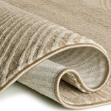 Alfombra geométrica con flecos doblada Ona 52100 Beige Atticgo Detalle