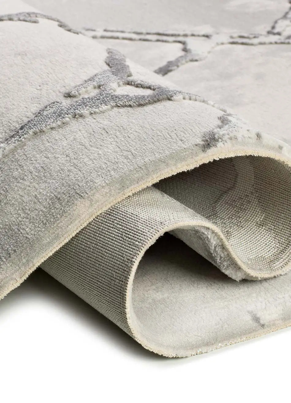 Alfombra efecto mármol detalle con relieve Oris 35 Plata Atticgo