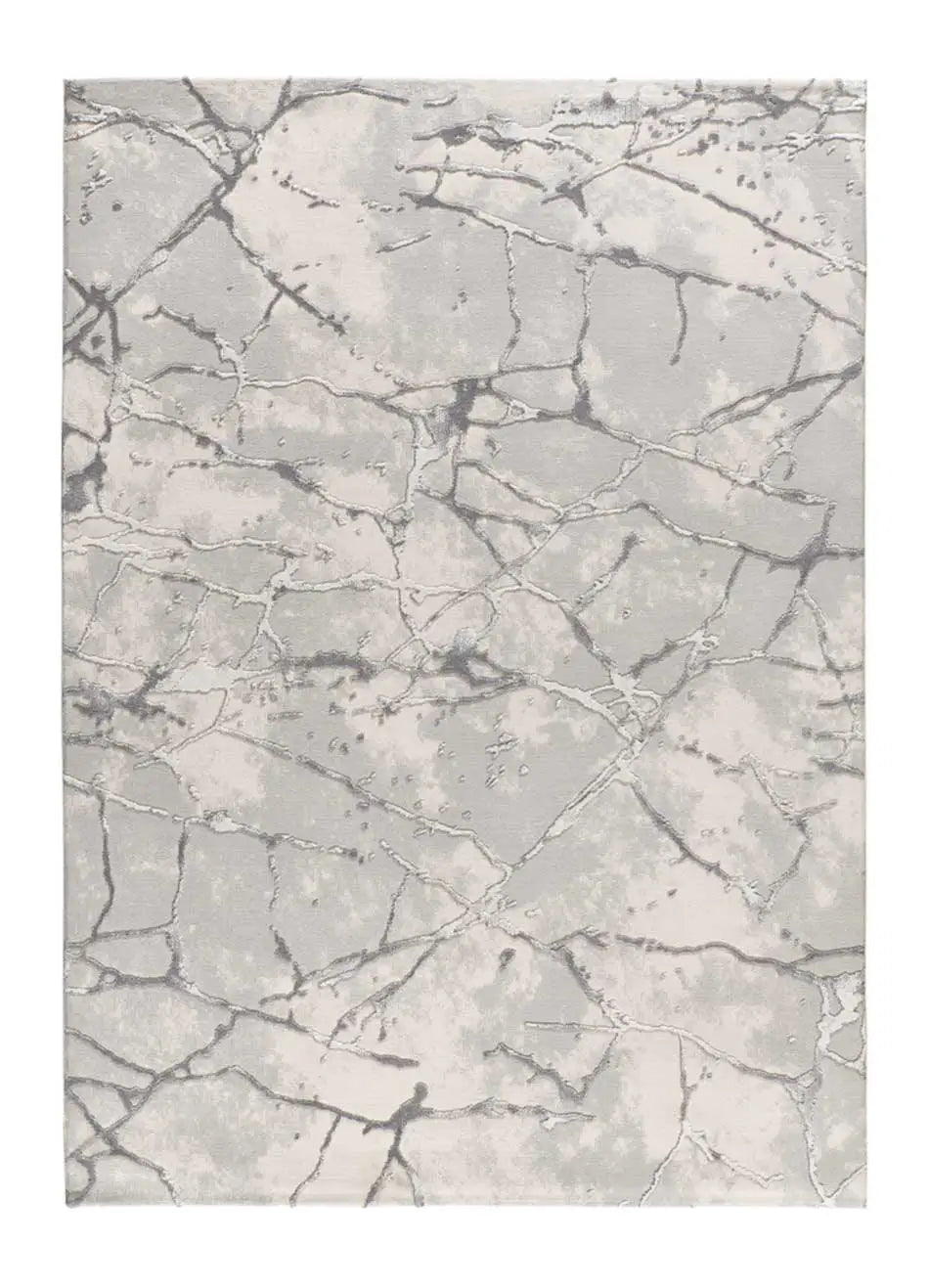 Alfombra efecto mármol con relieve Oris 35 Plata Atticgo