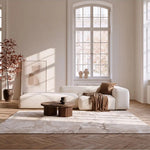 Alfombra efecto mármol con relieve Oris 4208 Beige Atticgo