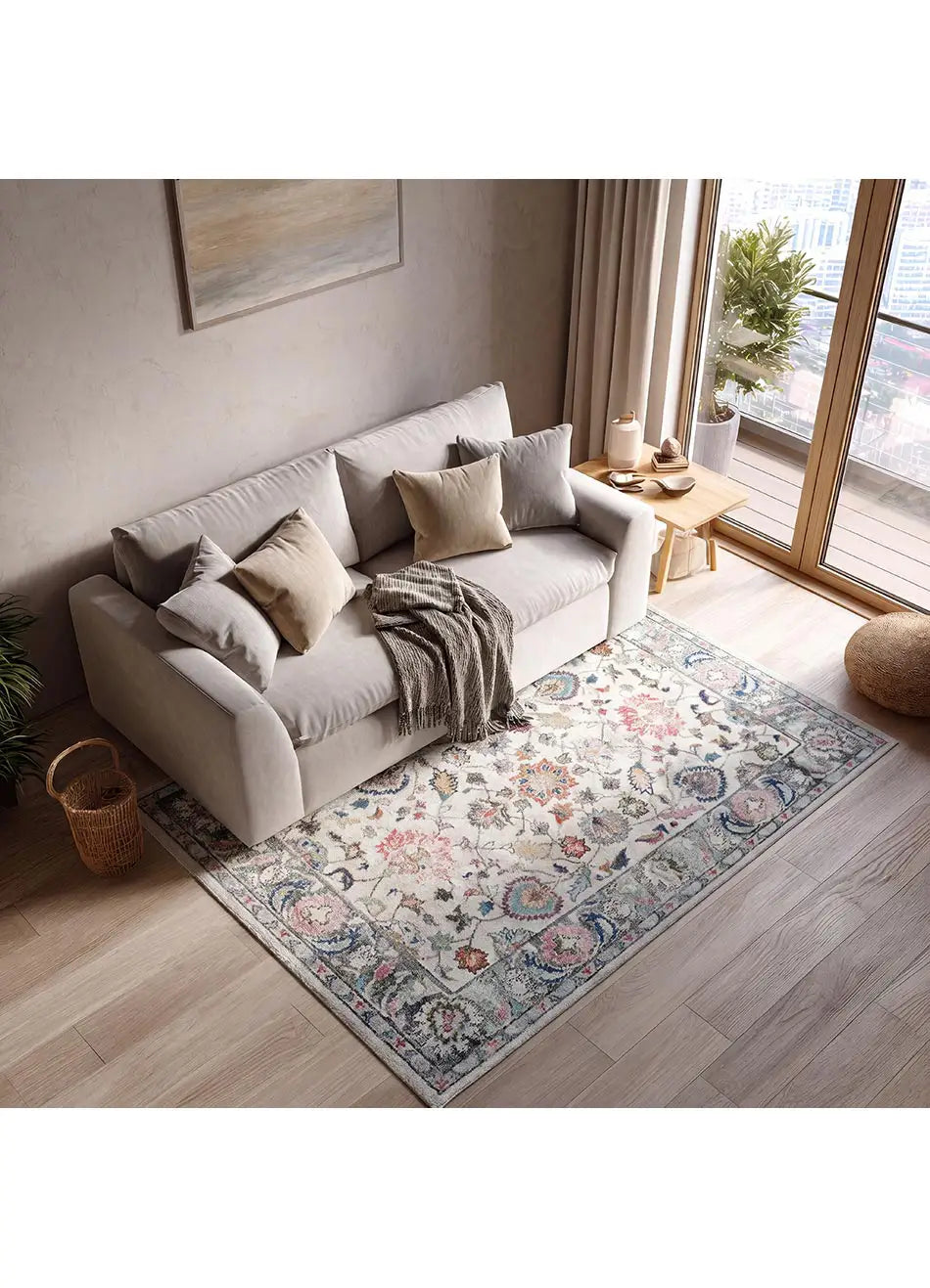 Alfombra de estilo de salón vintage Parma 20297 Multi