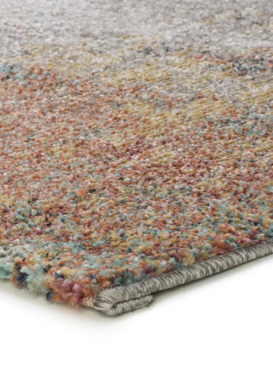 Atticgo Alfombra abstracta  en tonos azules y grises Parma 54561 esquina