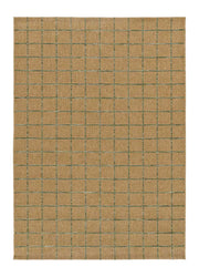 Alfombra de exterior a cuadros efecto yute y verde Pérgola 12615 Atticgo