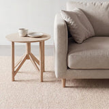 Alfombra lavable tejido en bucle Petra Liso Blanco