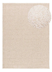 Atticgo Alfombra lavable Petra liso blanco lupa