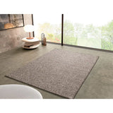 Atticgo Alfombra lavable Petra Liso Gris ambiente salón