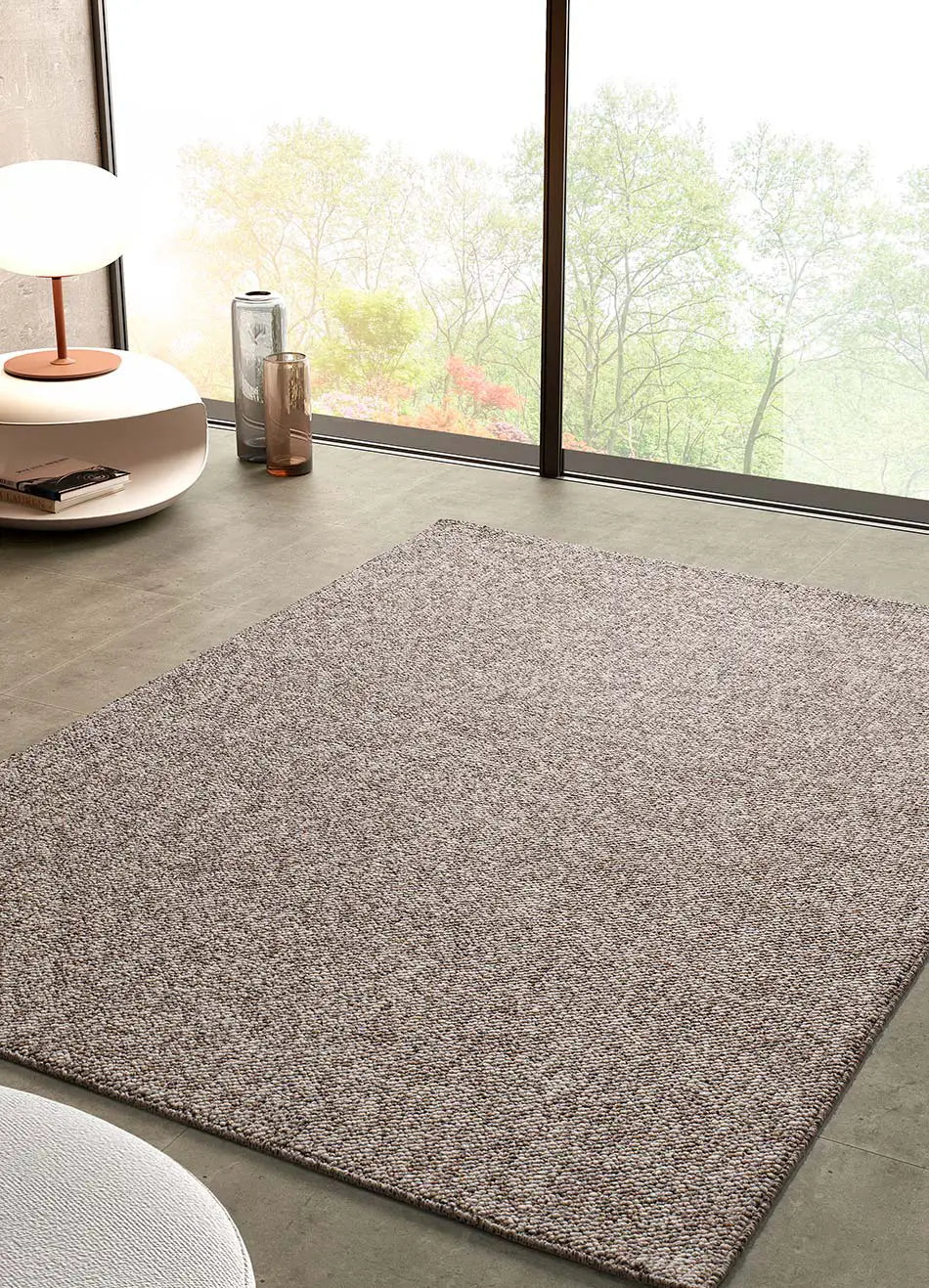 Atticgo Alfombra lavable Petra Liso Gris ambiente