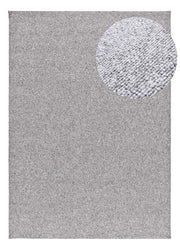 Atticgo Alfombra lavable Petra Liso Plata lupa