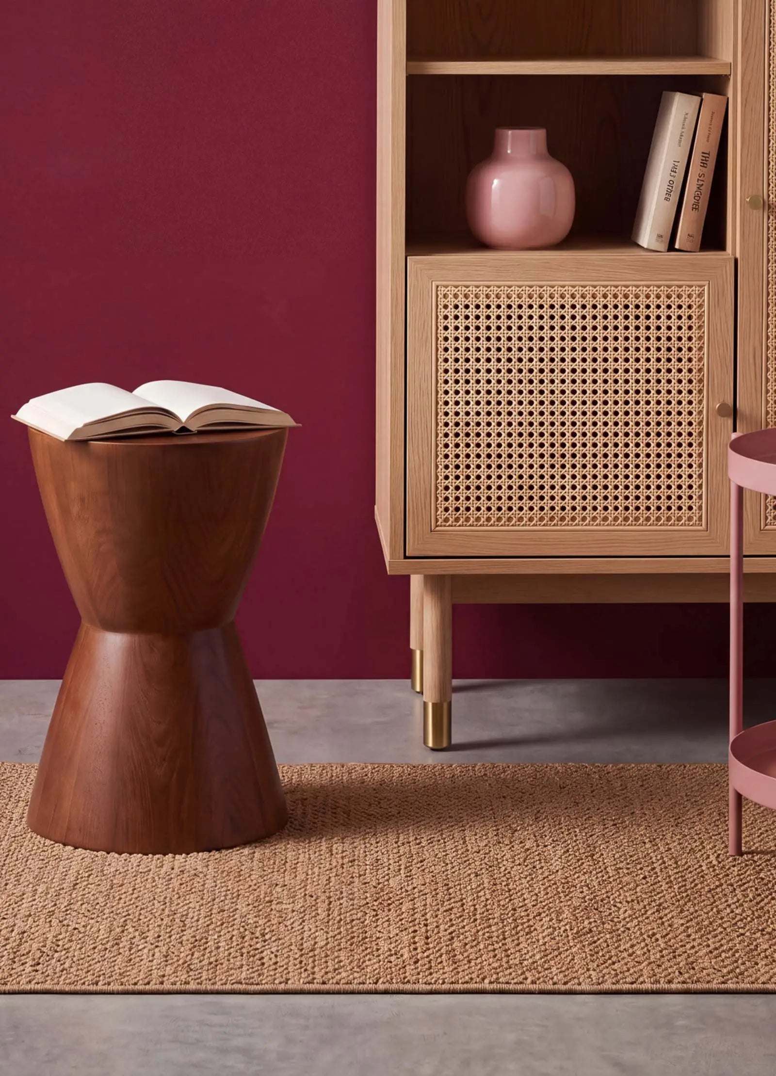 Alfombra a medida lavable tejido en bucle Petra Liso Natural | Atticgo