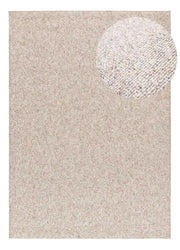 Atticgo Alfombra lavable Petra Liso Crema lupa