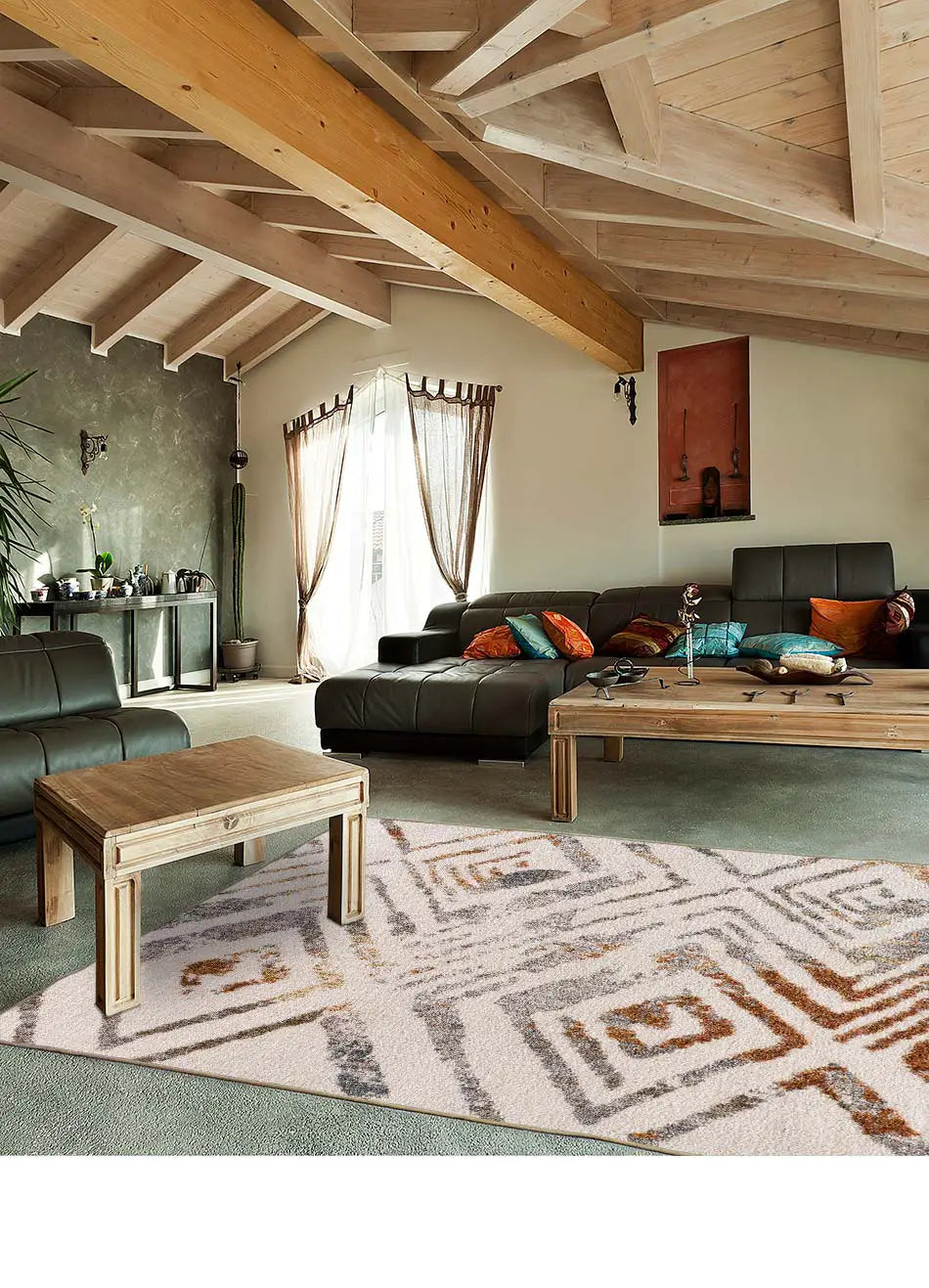 Atticgo Alfombra geométrica Picasso 5259 Multicolor ambiente